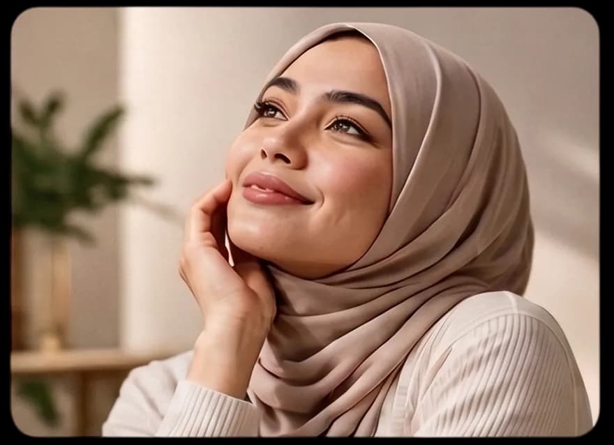 سيدة تستمتع بالعناية ببشرتها
